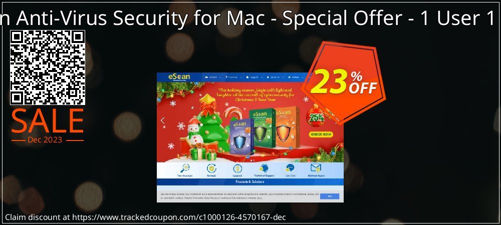 eScan Anti-Virus Security for Mac - Special Offer - 1 User 1 Year coupon on April Fools Day offering sales