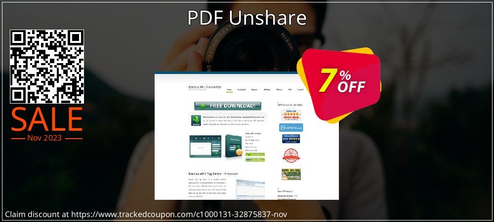 Get 7% OFF PDF Unshare offering sales
