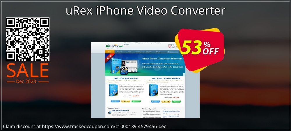 uRex iPhone Video Converter coupon on World Party Day offer