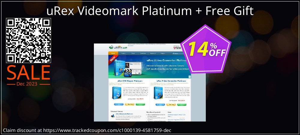 uRex Videomark Platinum + Free Gift coupon on World Password Day offer