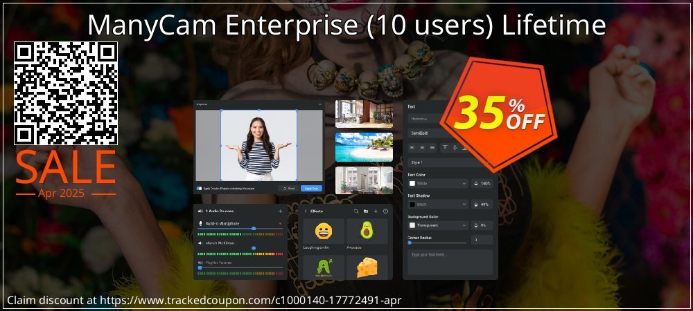 ManyCam Enterprise - 10 users Lifetime coupon on World Party Day deals