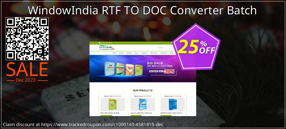 WindowIndia RTF TO DOC Converter Batch coupon on Mother Day promotions