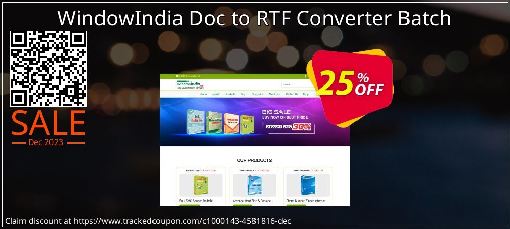 WindowIndia Doc to RTF Converter Batch coupon on World Party Day promotions