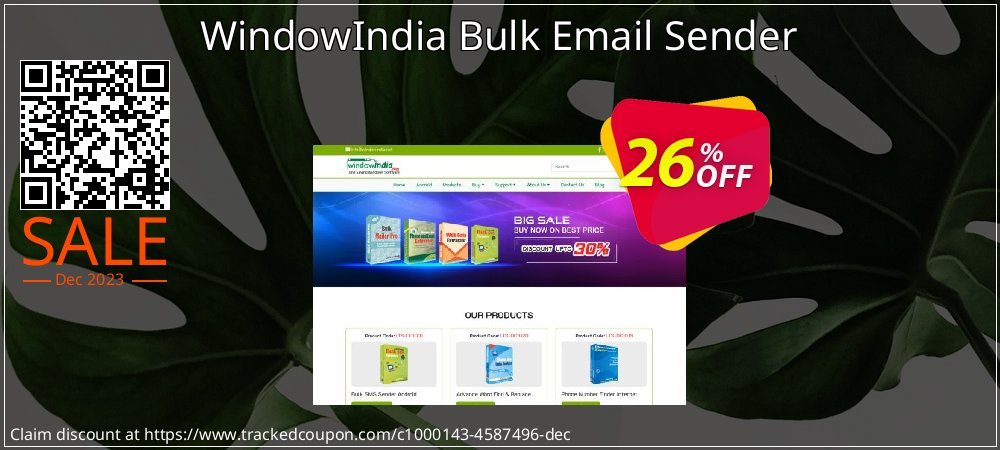 WindowIndia Bulk Email Sender coupon on World Party Day sales