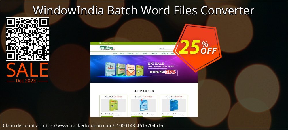 WindowIndia Batch Word Files Converter coupon on National Smile Day discount