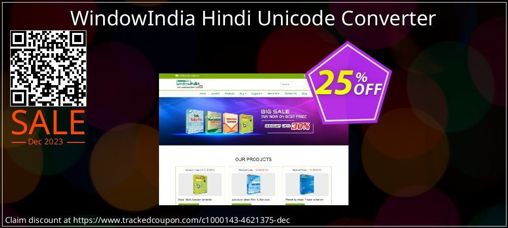 WindowIndia Hindi Unicode Converter coupon on World Backup Day offer