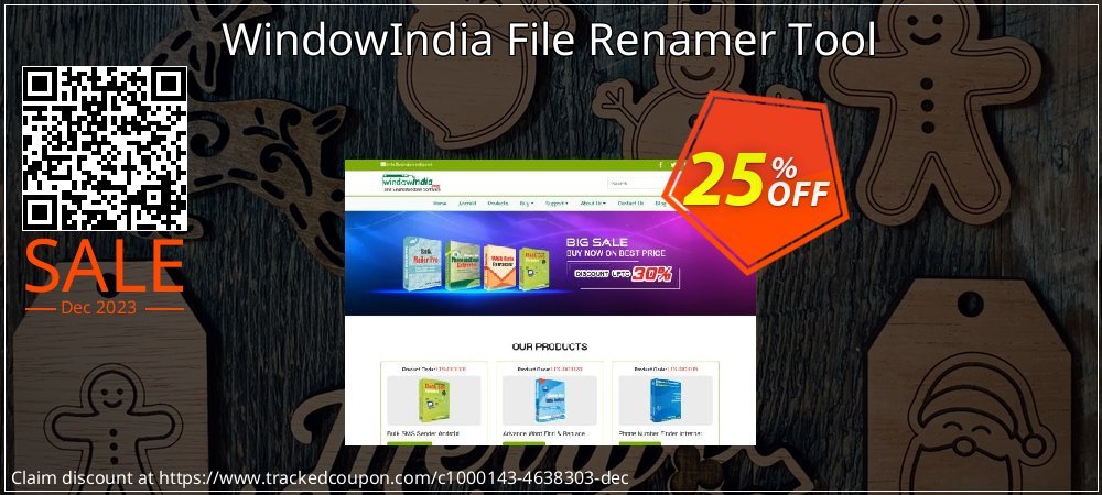WindowIndia File Renamer Tool coupon on Virtual Vacation Day deals