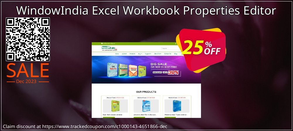 WindowIndia Excel Workbook Properties Editor coupon on World Party Day offer
