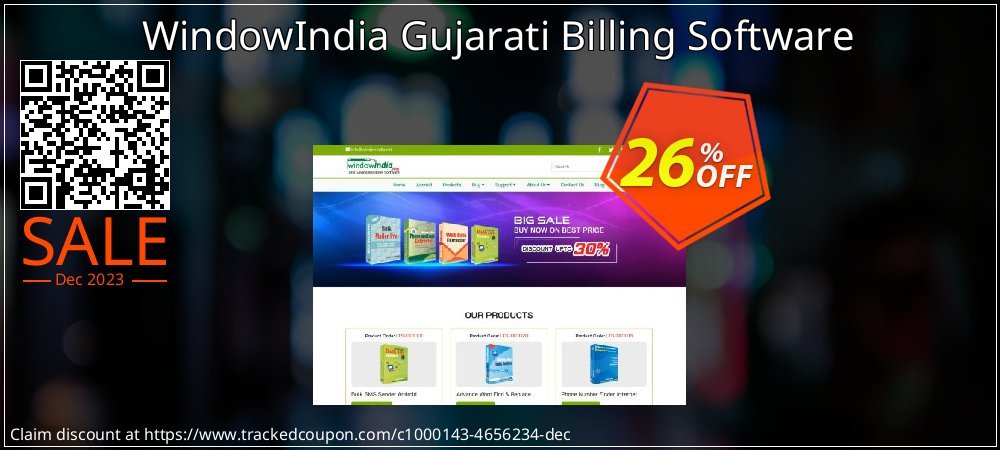 WindowIndia Gujarati Billing Software coupon on April Fools' Day offering discount