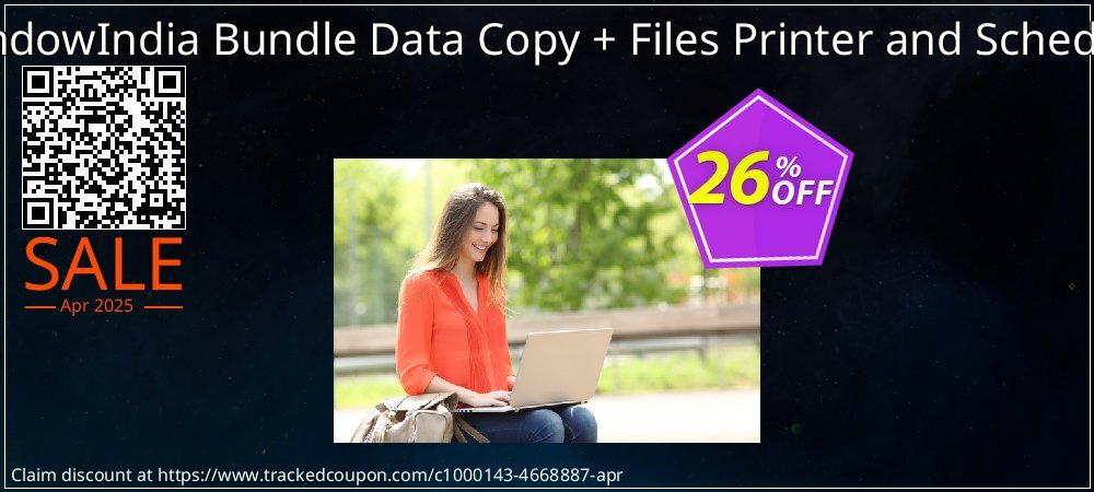 WindowIndia Bundle Data Copy + Files Printer and Schedule coupon on April Fools' Day offering discount