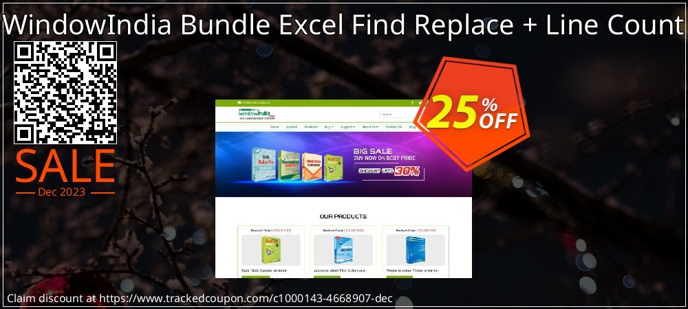WindowIndia Bundle Excel Find Replace + Line Count coupon on Working Day discounts