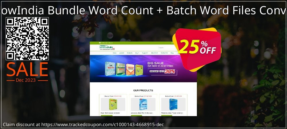 WindowIndia Bundle Word Count + Batch Word Files Converter coupon on World Backup Day offering discount