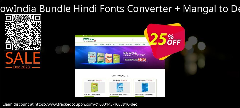 WindowIndia Bundle Hindi Fonts Converter + Mangal to DevLys coupon on World Party Day super sale