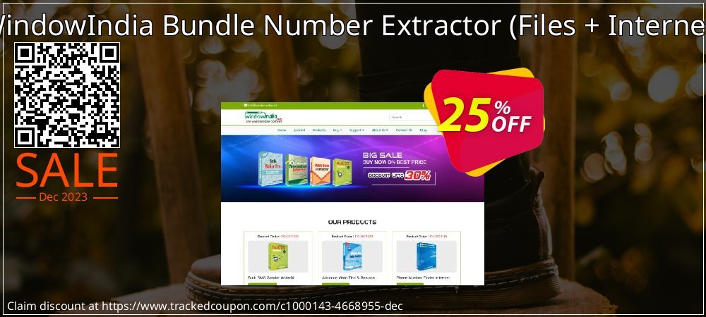 WindowIndia Bundle Number Extractor - Files + Internet  coupon on World Backup Day promotions