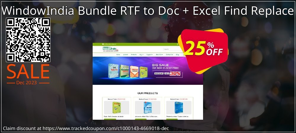 WindowIndia Bundle RTF to Doc + Excel Find Replace coupon on Easter Day sales