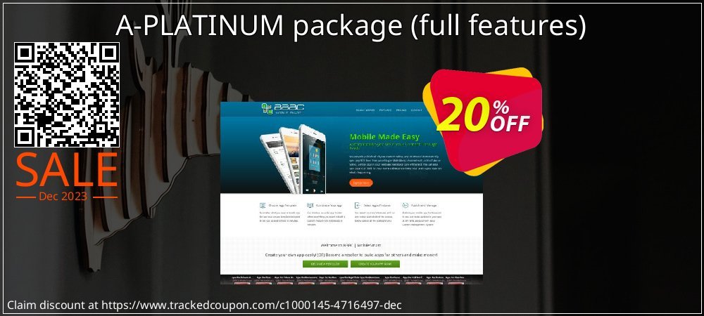 A-PLATINUM package - full features  coupon on Working Day discounts