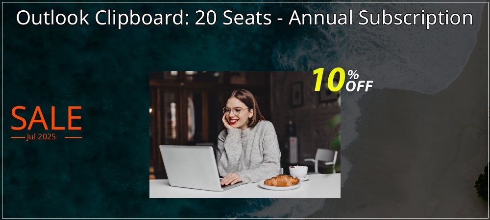 Outlook Clipboard: 20 Seats - Annual Subscription coupon on Emoji Day sales