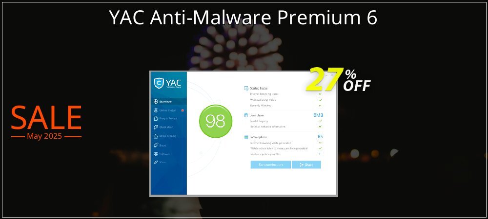 YAC Anti-Malware Premium 6 coupon on World Party Day discount