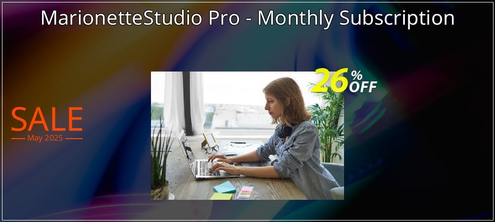 MarionetteStudio Pro - Monthly Subscription coupon on National Pizza Party Day sales