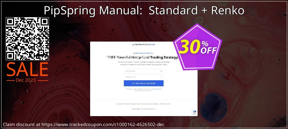 PipSpring Manual:  Standard + Renko coupon on April Fools' Day deals