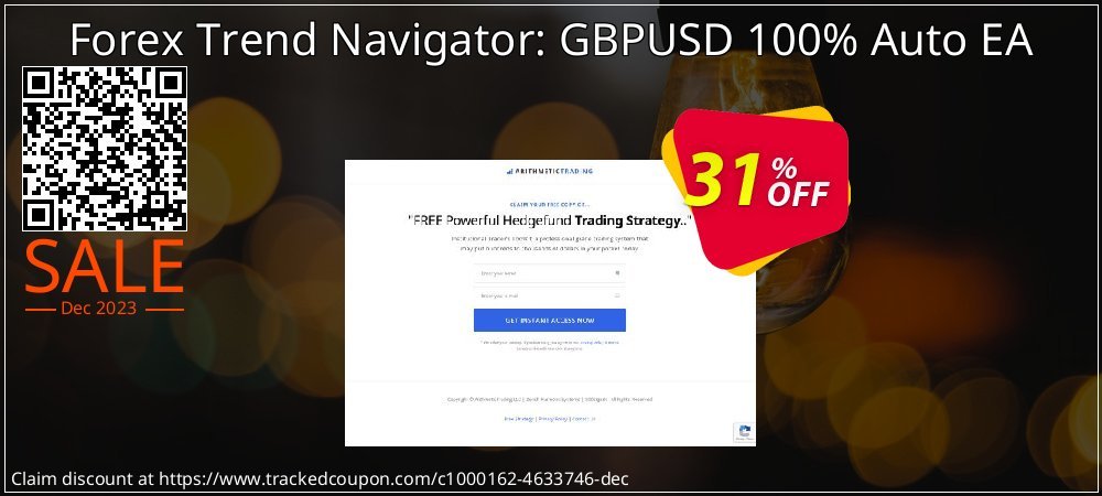 Forex Trend Navigator: GBPUSD 100% Auto EA coupon on Palm Sunday promotions