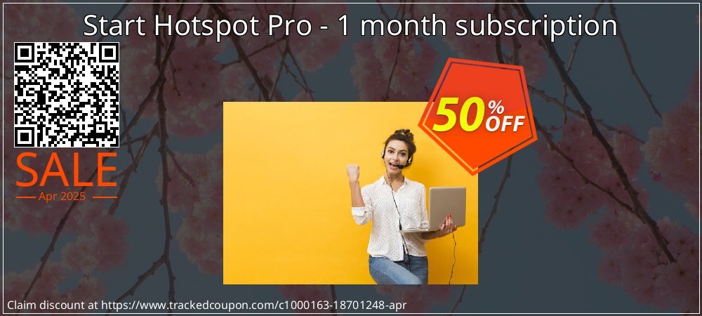 Start Hotspot Pro - 1 month subscription coupon on Virtual Vacation Day discounts