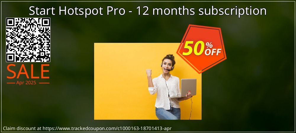 Start Hotspot Pro - 12 months subscription coupon on Easter Day offer