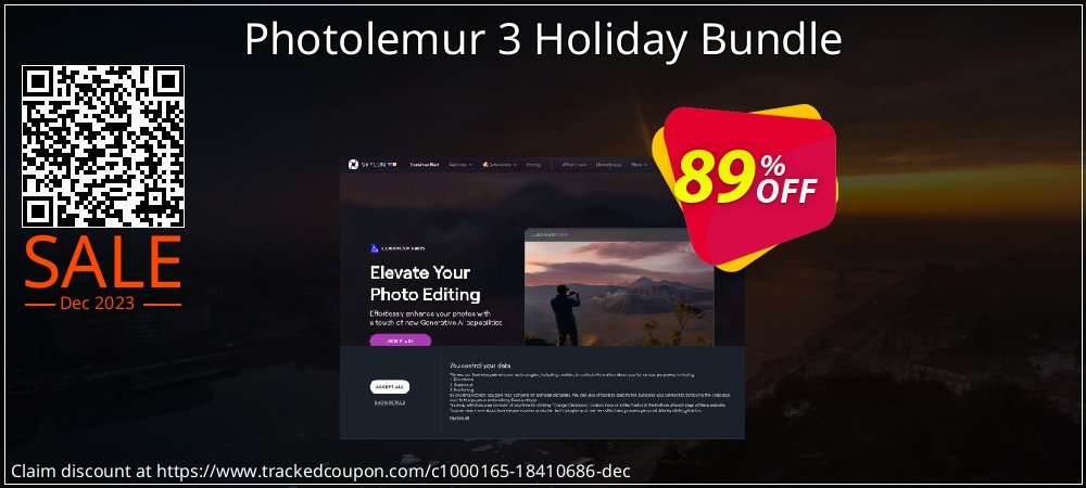 Photolemur 3 Holiday Bundle coupon on World Party Day offering discount