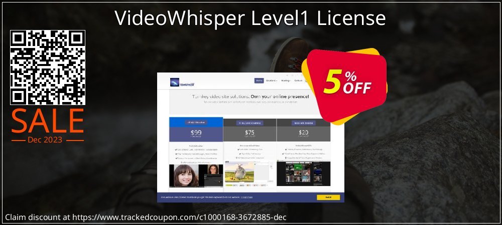 VideoWhisper Level1 License coupon on National Walking Day discount