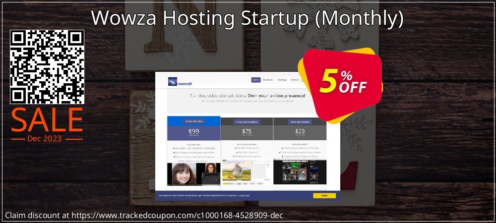 Wowza Hosting Startup - Monthly  coupon on World Password Day offer