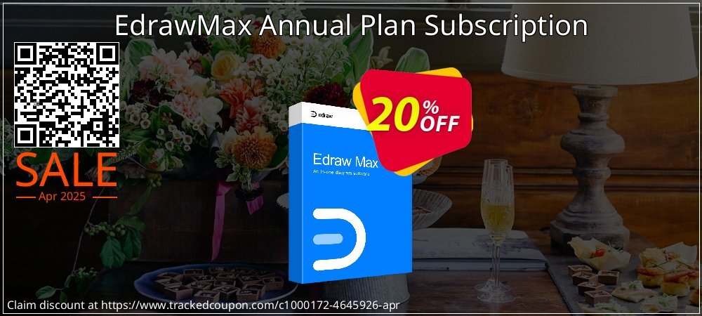 EdrawMax Annual Plan Subscription coupon on World Party Day offering discount