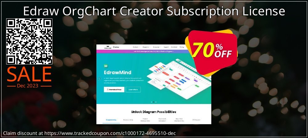 Edraw OrgChart Creator Subscription License coupon on National Noodle Day offering discount