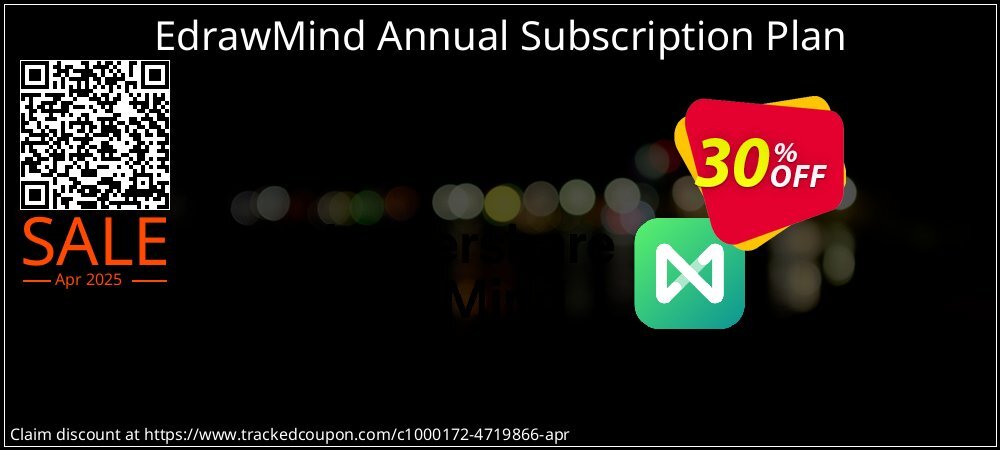 EdrawMind Annual Subscription Plan coupon on World Party Day sales