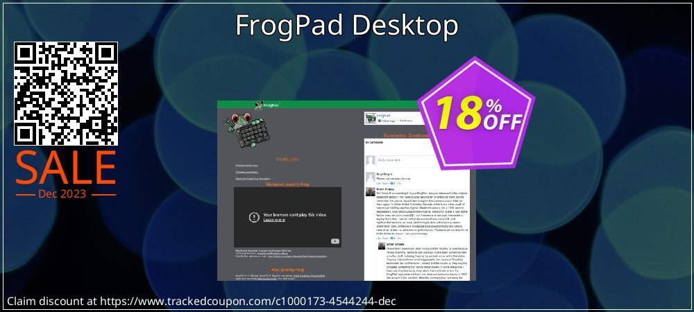 FrogPad Desktop coupon on Tell a Lie Day offering sales