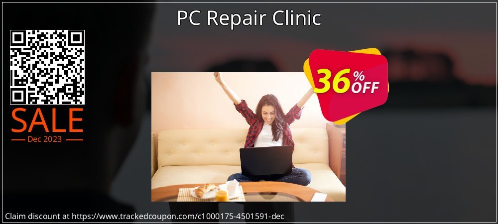 PC Repair Clinic coupon on World Party Day offering sales