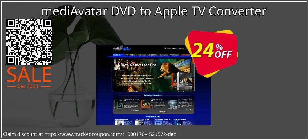 mediAvatar DVD to Apple TV Converter coupon on Working Day discounts