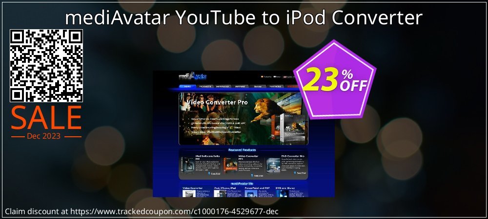 mediAvatar YouTube to iPod Converter coupon on Working Day offering discount