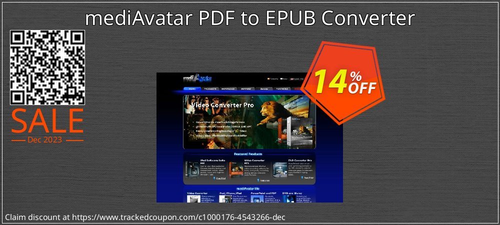 mediAvatar PDF to EPUB Converter coupon on World Party Day offer