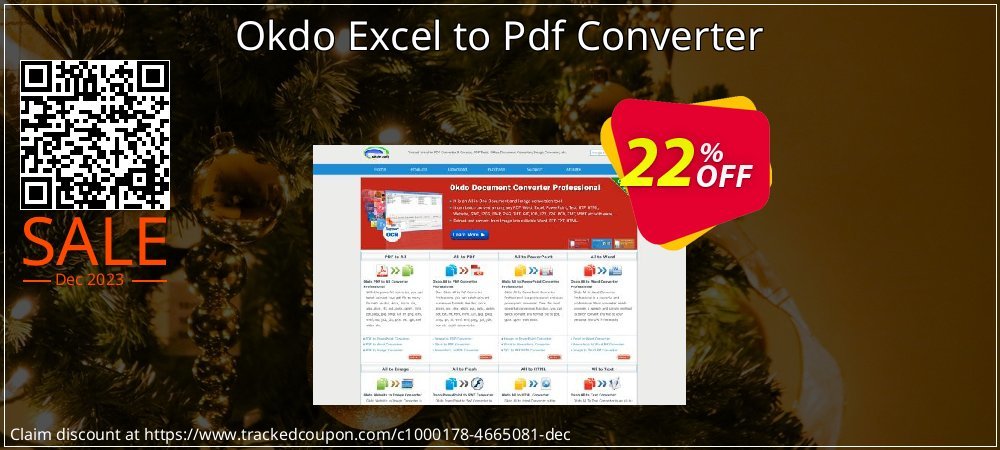 Okdo Excel to Pdf Converter coupon on World Party Day offering discount