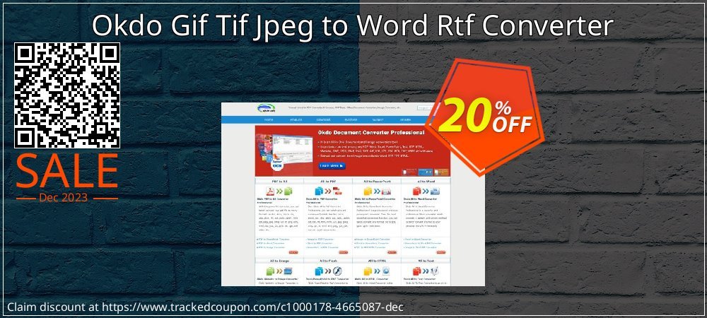 Okdo Gif Tif Jpeg to Word Rtf Converter coupon on Working Day offer