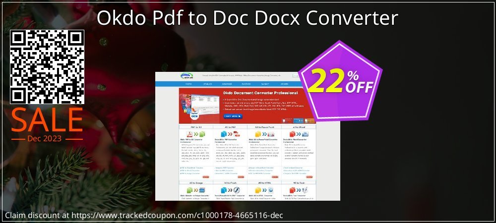 Okdo Pdf to Doc Docx Converter coupon on World Party Day discount