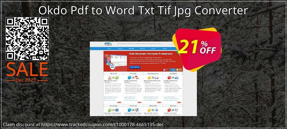 Okdo Pdf to Word Txt Tif Jpg Converter coupon on National Walking Day offering discount