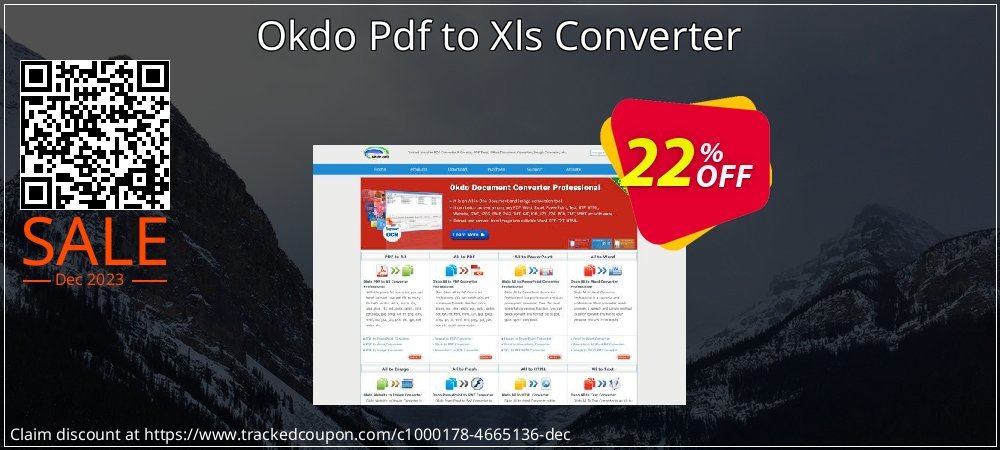Okdo Pdf to Xls Converter coupon on World Party Day offering sales