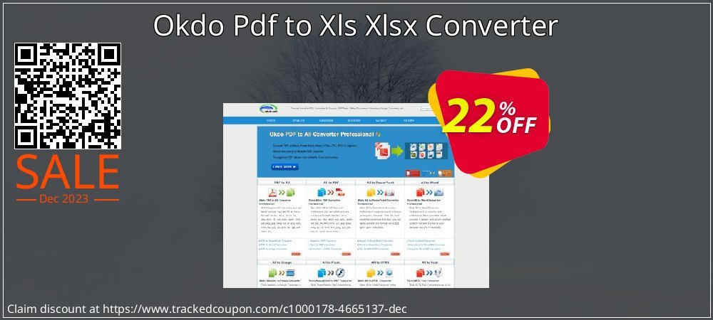 Okdo Pdf to Xls Xlsx Converter coupon on April Fools' Day super sale