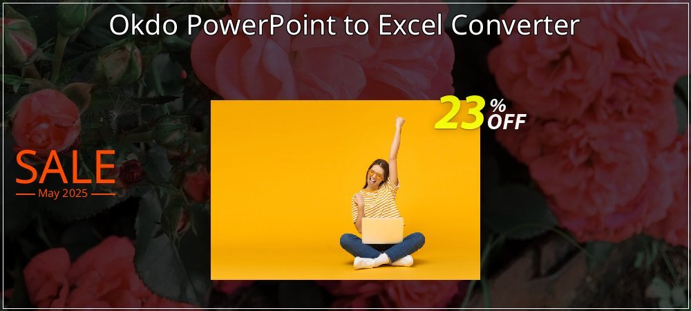 Okdo PowerPoint to Excel Converter coupon on National Pizza Party Day offering discount
