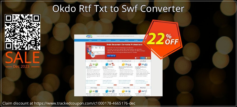Okdo Rtf Txt to Swf Converter coupon on World Party Day sales