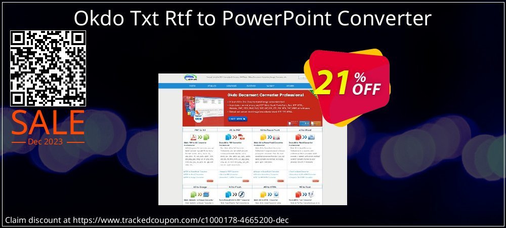 Okdo Txt Rtf to PowerPoint Converter coupon on Mother Day discounts