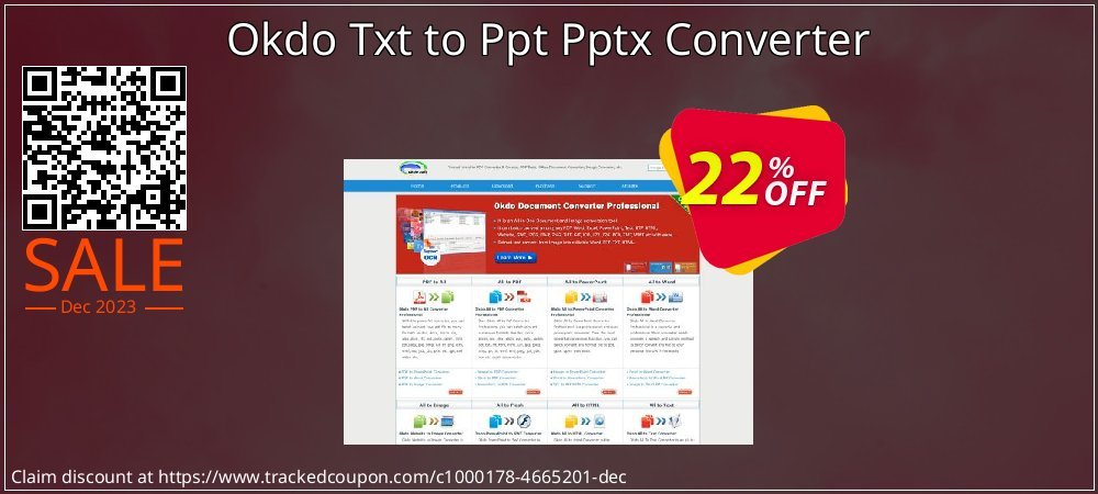 Okdo Txt to Ppt Pptx Converter coupon on World Party Day discounts