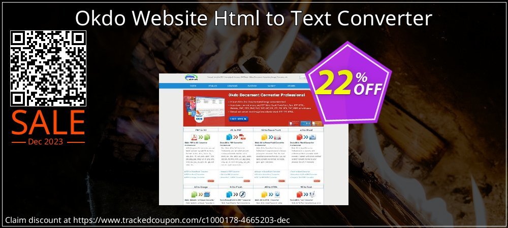 Okdo Website Html to Text Converter coupon on Virtual Vacation Day promotions