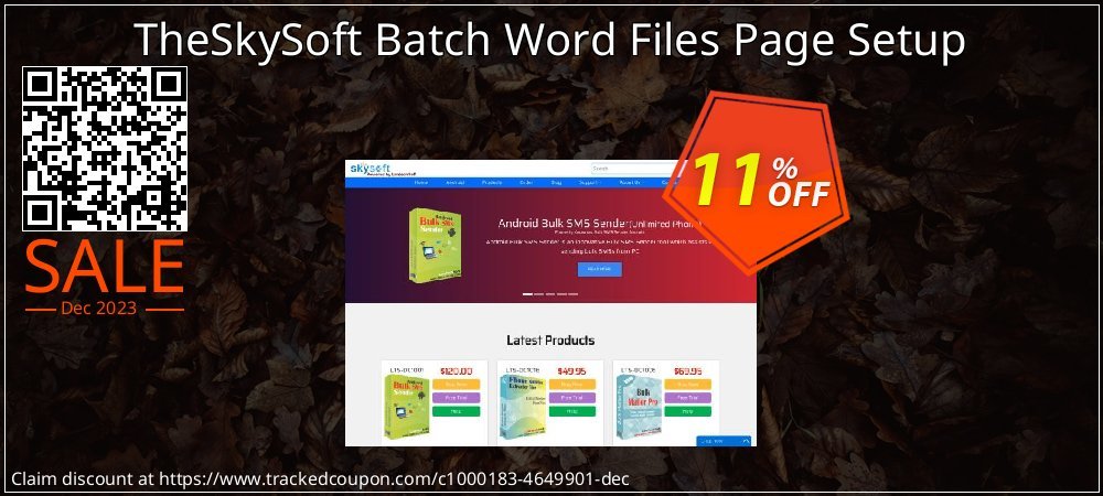 TheSkySoft Batch Word Files Page Setup coupon on National Loyalty Day offering discount